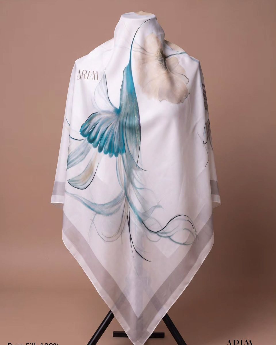 ARIM pure silk scarf, made in Italy