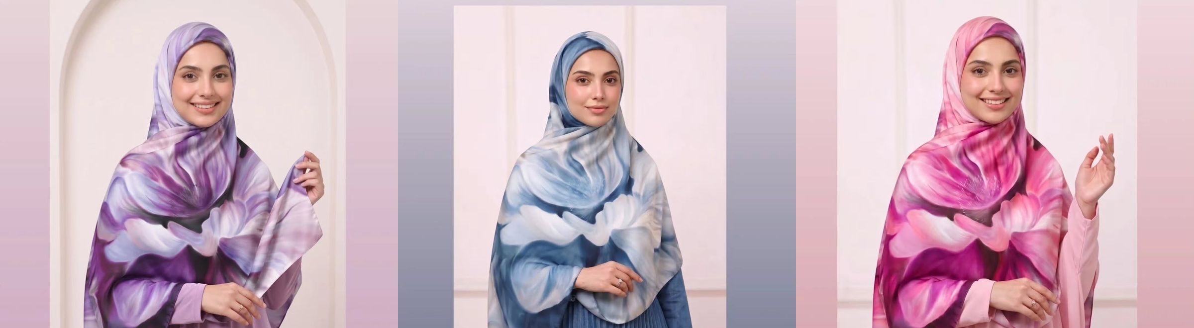 ARIM silk satin scarves